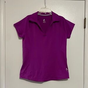 Jofit Vibrant Purple Dri Fit Short Sleeve Top
